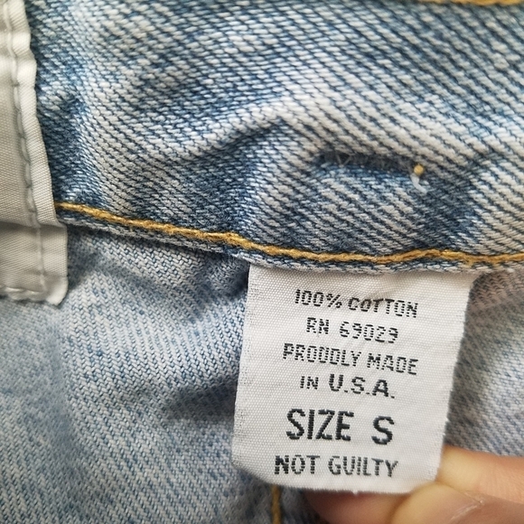 𝅺VINTAGE Not Guilty High Waisted Tapered Leg Mom Jean's Size Small - Picture 9 of 10